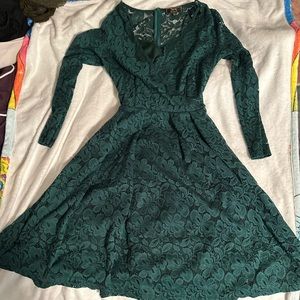 MissMay Green Lace Holiday Dress